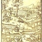 Miner&iacute;a, meategiak. Del libro de Re Metallica, 1556.