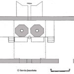 Planta del molino de Nagore Dibujo de Garc&iacute;a Jaurrieta. 1998.
