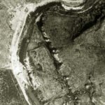 Construcci&oacute;n del embalse de Usotz. Detalle de la ortofoto de 1929. (Tomado de: Sitna)