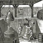 Fabricaci&oacute;n de campanas, grabado de la enciclopedia de Diderot y D&rsquo;Alambert. (Detalle). (Tomado de www.gallica.bnf.fr)