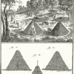 Fabricaci&oacute;n de carb&oacute;n seg&uacute;n la enciclopedia de Diderot y D&rsquo;Alambert. (siglo XVIII). (Tomado de www.gallica.bnf.fr)